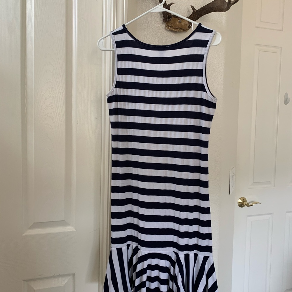 *2 for $25* HAANI Blue and White dress. Petite M - Picture 2 of 4